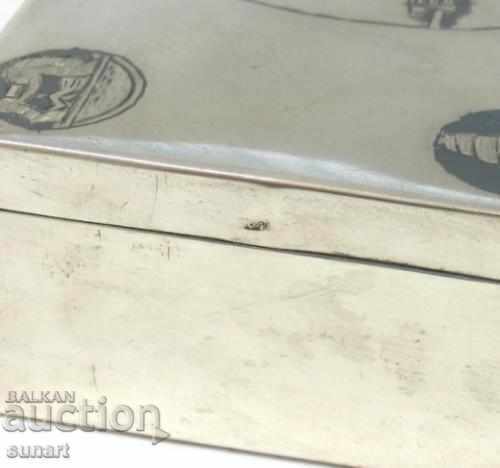 CUTIE DE ARGINT SADDAM NIELO IRAK IRAQ BOX SADDAM SILVER - 7 CUTIE DE ARGINT SADDAM NIELO IRAK IRAQ BOX SADDAM SILVER - 7