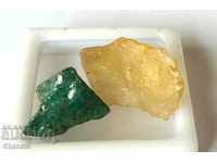 NATURAL RAW CITRIN AND AMAZONITE - 11.20 carats (100