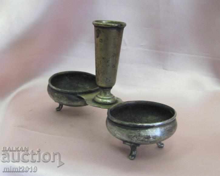 Auction  19th Century Silver Plated Austro-Hungarian Salt marked