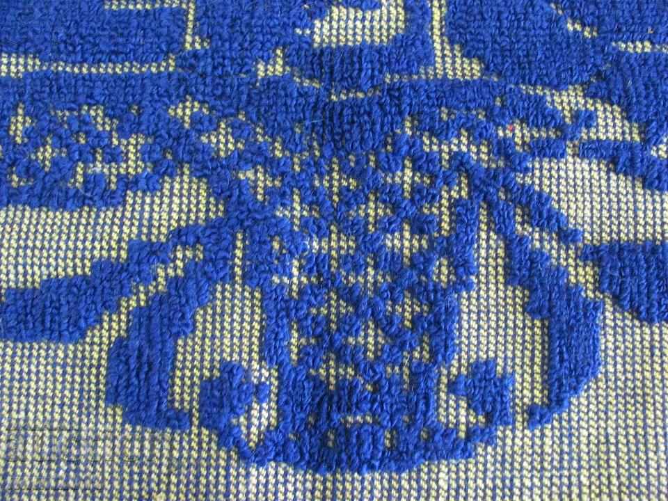 Delivery of 19th Century Hand Woven and Embroidered Rug, Tailor Delivery of 19th Century Hand Woven and Embroidered Rug, Tailor