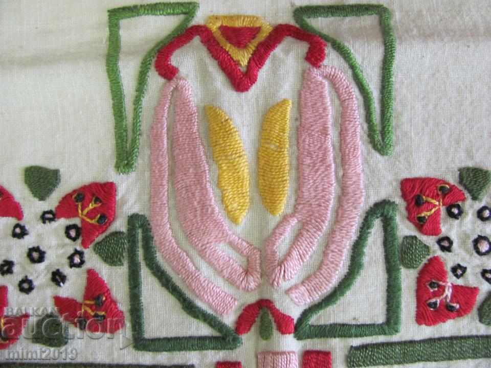 Delivery of Art Nouveau Hand Embroidered Pillow Case