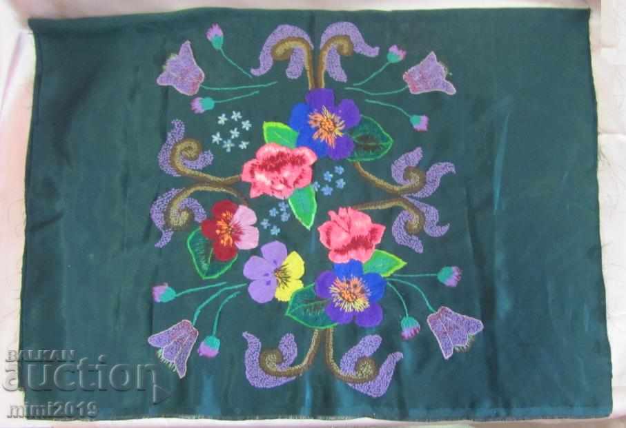 Old Hand Embroidery blanket for pillow case
