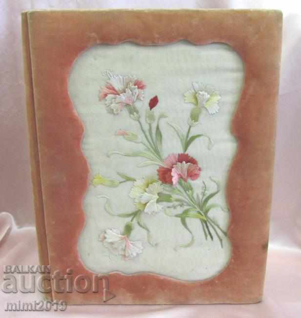 19th Century Handmade Luxury Velvet Folder