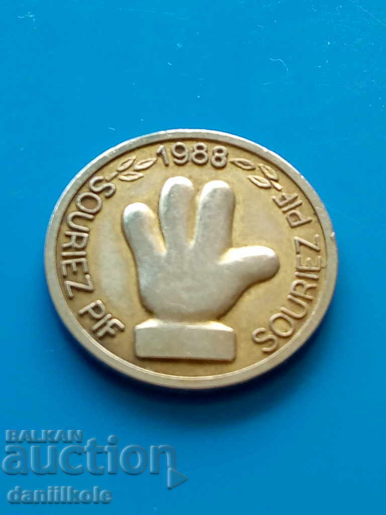 Livrarea *$*Y*$* PIF TOKEN PLAQUE #1000 1988 - EXCELENT *$*Y*$* Livrarea *$*Y*$* PIF TOKEN PLAQUE #1000 1988 - EXCELENT *$*Y*$*