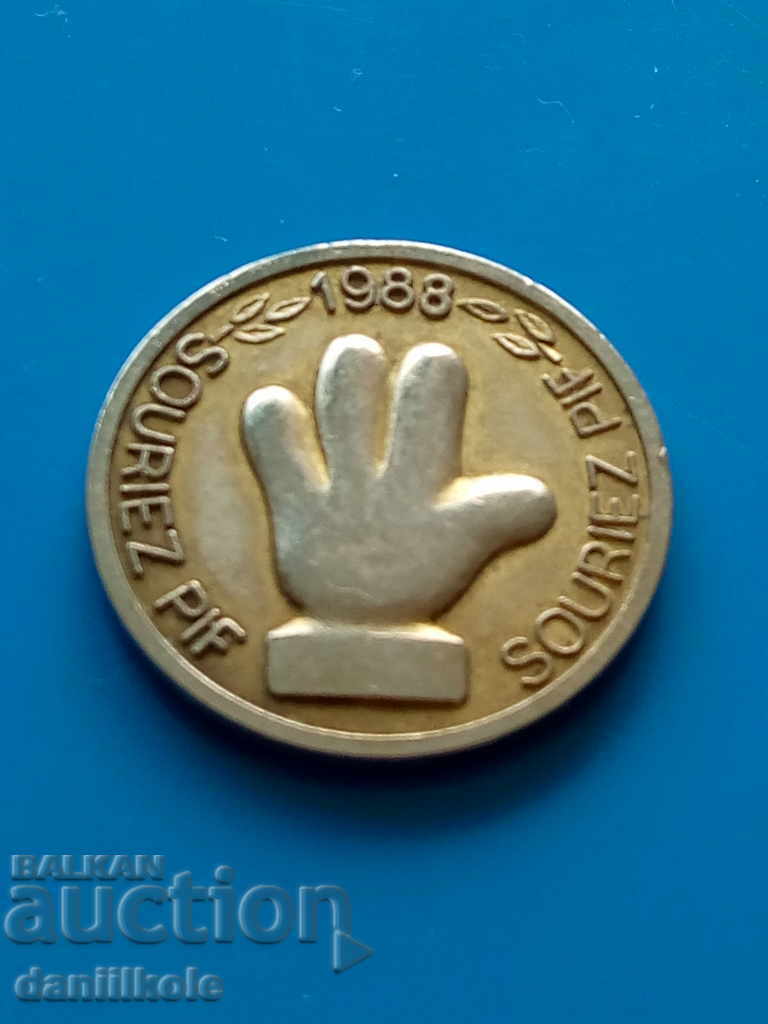 *$*Y*$* PIF TOKEN PLAQUE #1000 1988 - EXCELENT *$*Y*$* - 6 *$*Y*$* PIF TOKEN PLAQUE #1000 1988 - EXCELENT *$*Y*$* - 6