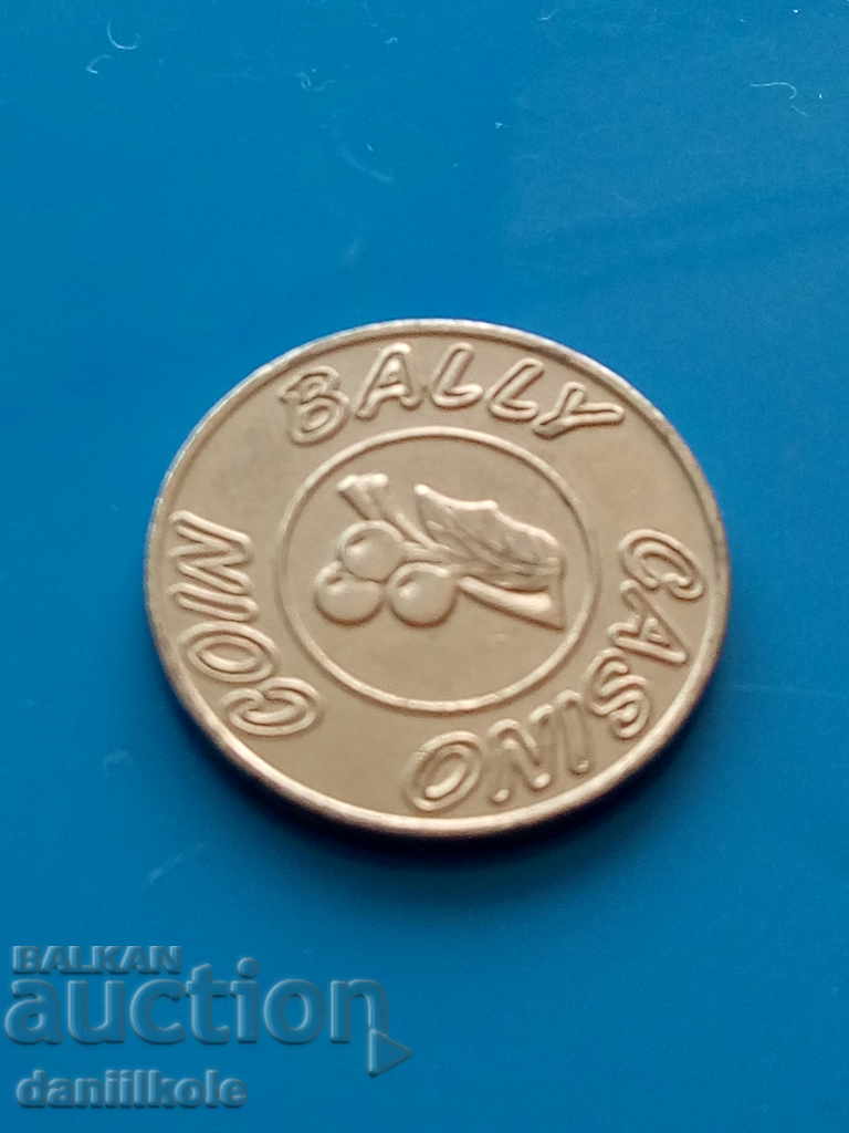 * $ * Y * $ * BALLY COIN CASINO TOKET - EXCELLENT * $ * Y * $ * - 5