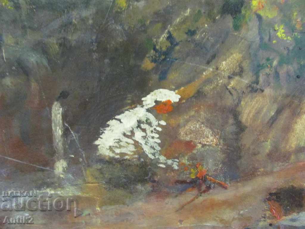 Delivery of Old Painting oil on cardboard Delivery of Old Painting oil on cardboard