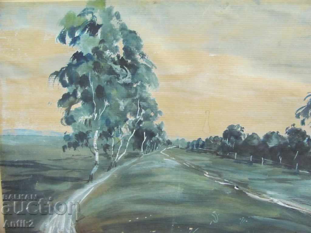 Very Old Original Watercolor in wooden frame with price 35.00 BGN | € 17.90