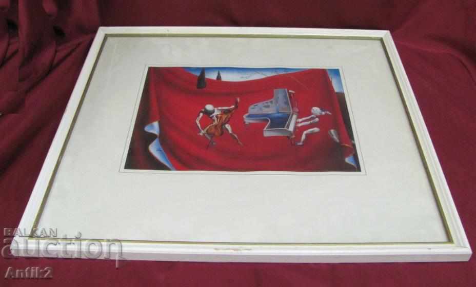 Old Original Dali Picture Reproduction - 5