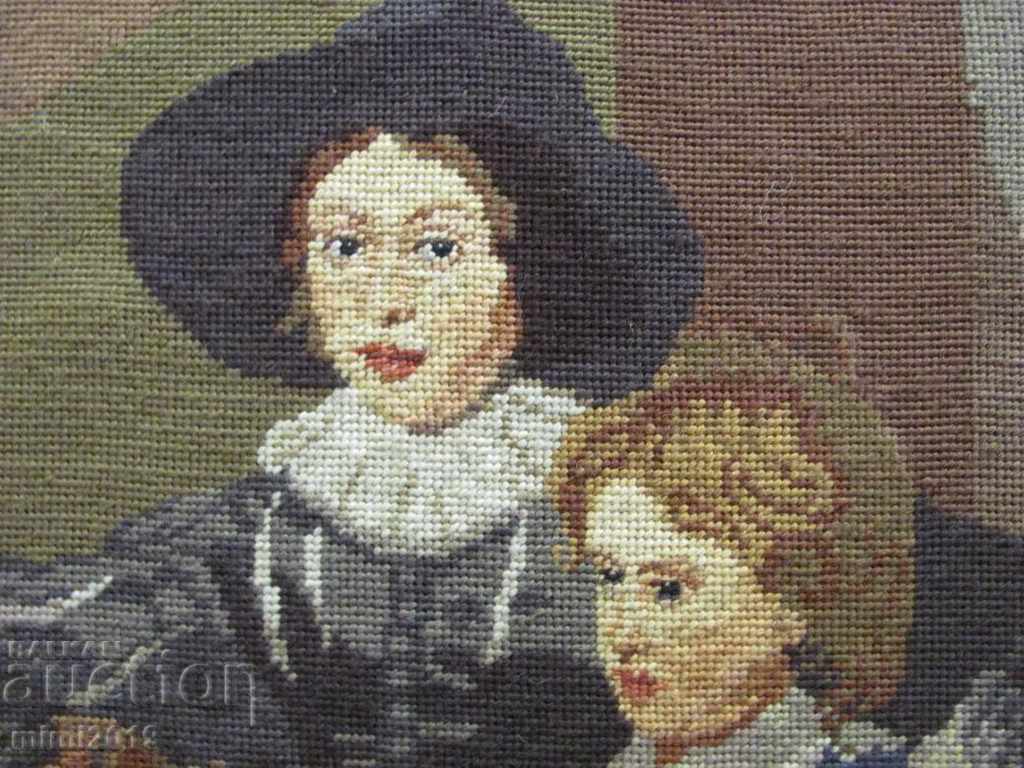 Delivery of 19th century Star Tapestry hand sewn woolen threads