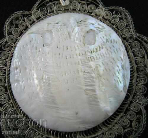 PANAGIA MEDALION ST. GEORGI SILVER FILIGRAN SEDEF PANAGIA - 7 PANAGIA MEDALION ST. GEORGI SILVER FILIGRAN SEDEF PANAGIA - 7