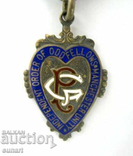 Delivery of OLD ENGLISH MASONIC ORDER MEDAL ENAMEL MASON