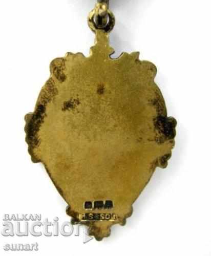 OLD ENGLISH MASONIC ORDER MEDAL ENAMEL MASON - 5