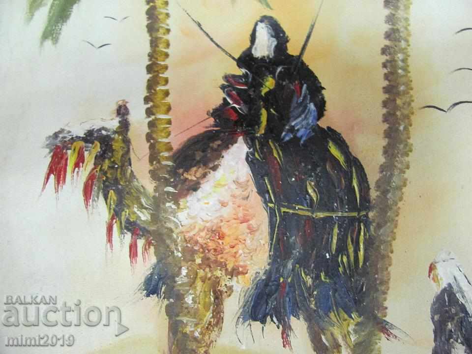 Delivery of Old Original Painting Arabic Motifs Delivery of Old Original Painting Arabic Motifs