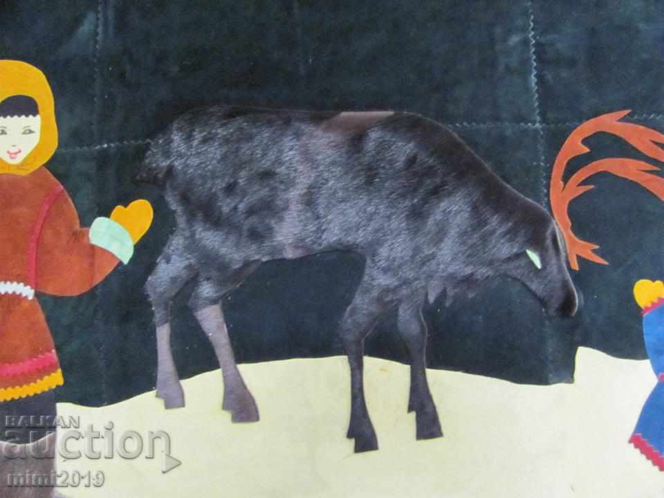 Delivery of Old Leather Eskimo Carpet Carpet Souvenir Delivery of Old Leather Eskimo Carpet Carpet Souvenir