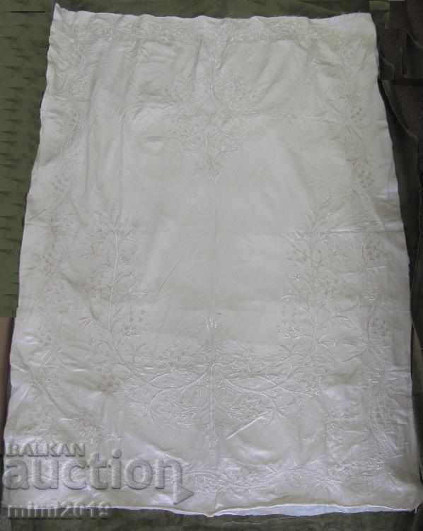 Delivery of 19th Century Hand Sewn Silk Tablecloth Delivery of 19th Century Hand Sewn Silk Tablecloth