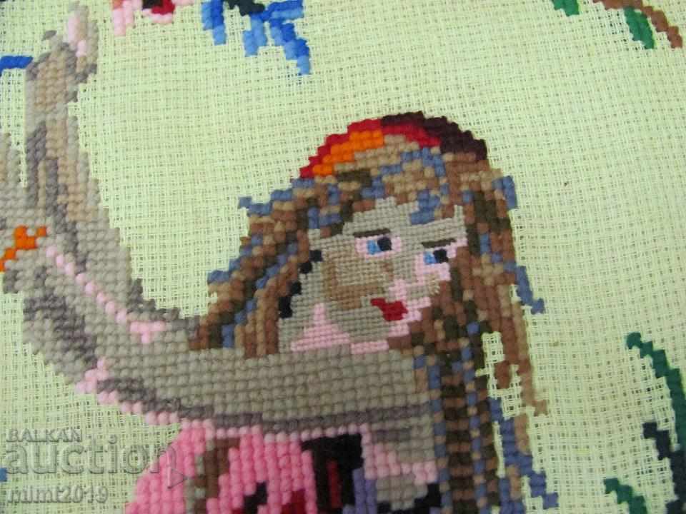 Auction  19th Century Hand Embroidered Rug Carpet