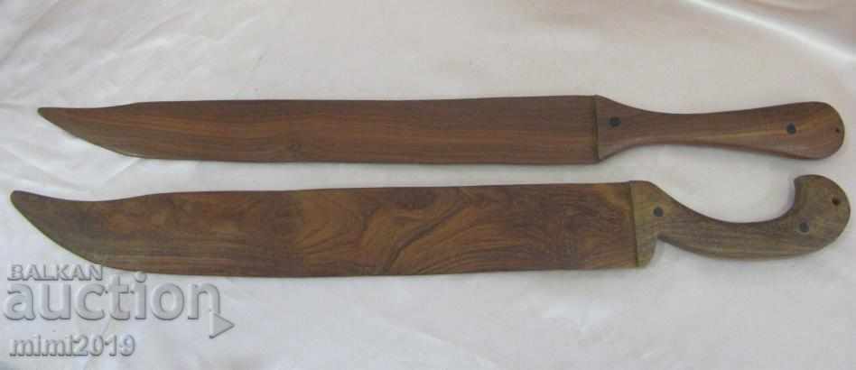 Antique Ritual Wooden Knives Mahogany and Ebony