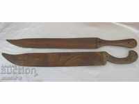 Antique Ritual Wooden Knives Mahogany and Ebony