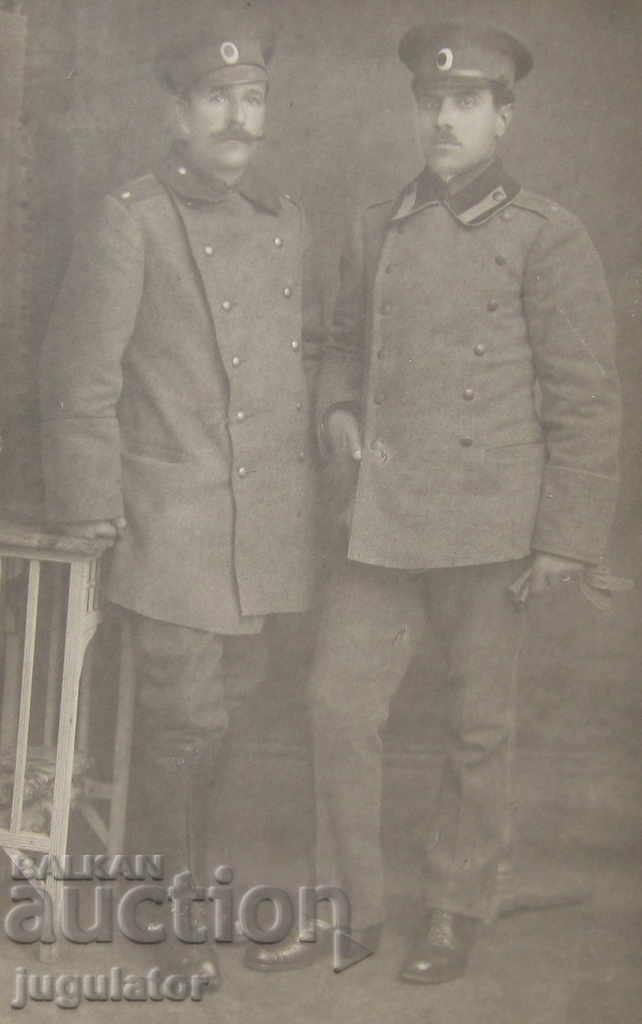 PSV military photo postcard of Bulgarian Royal Officers