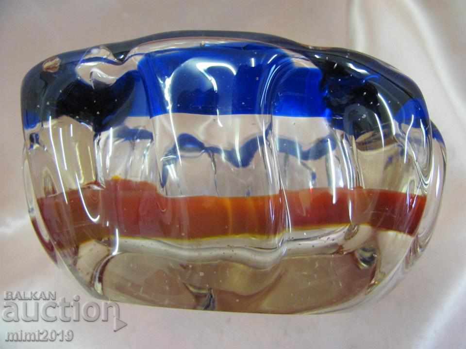 Auction Antique Crystal Murano Solid Ashtray Auction Antique Crystal Murano Solid Ashtray