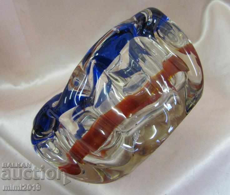 Antique Crystal Murano Solid Ashtray - 5 Antique Crystal Murano Solid Ashtray - 5