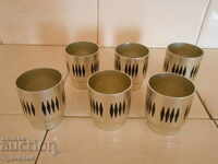 6 pcs. small glasses for brandy or aperitif maybe Russian
