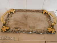 An old but very nice tray with 4 pcs. leaves