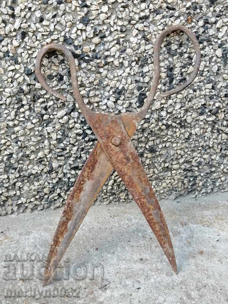 Renaissance forged scissors, wrought iron