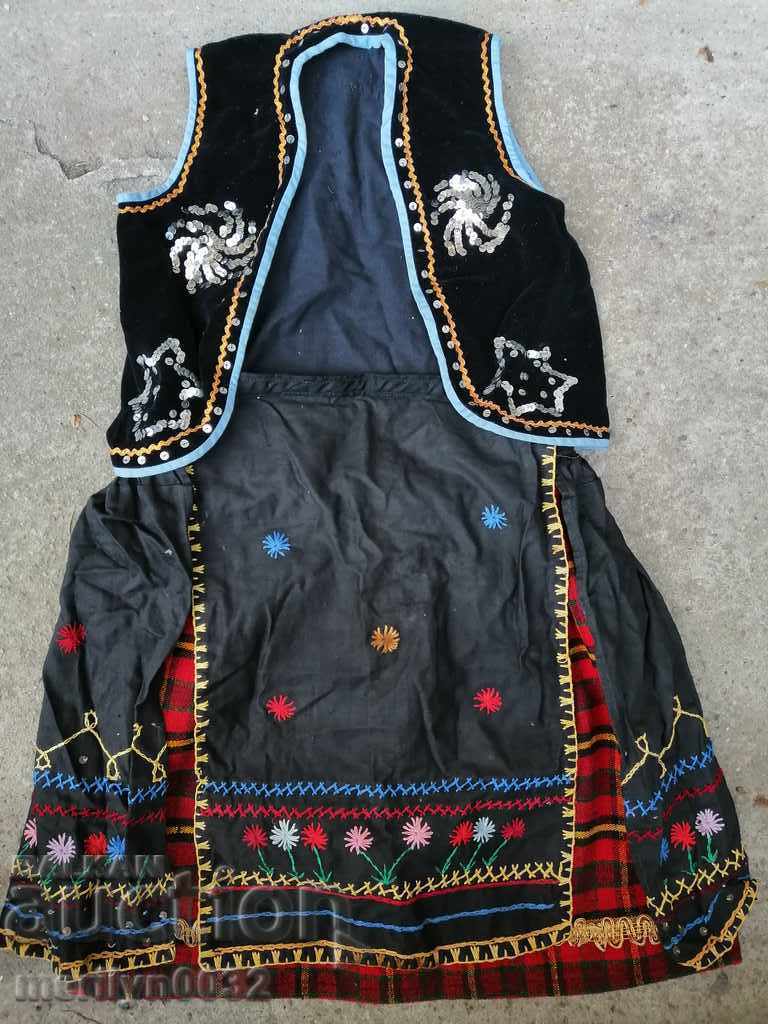 Baby girl costume vest skirt honeysuckle apron