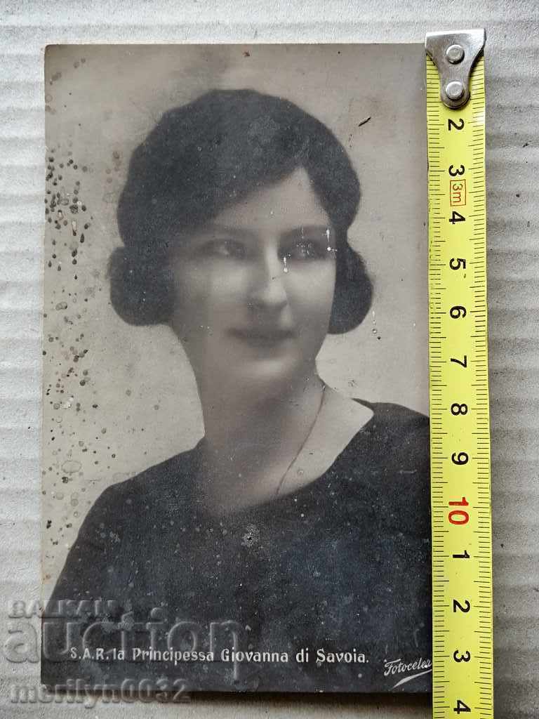Auction  Old postcard photo with Queen Joan photography