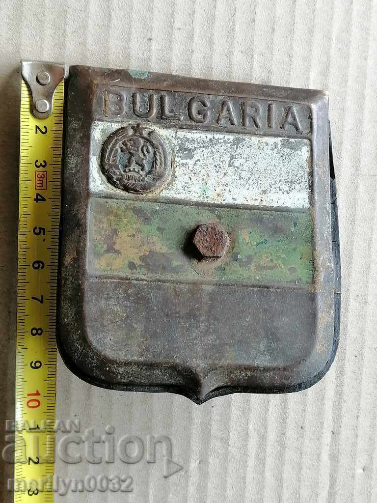 Brass plate of government car, flag, coat of arms with price 37.00 BGN | € 18.92