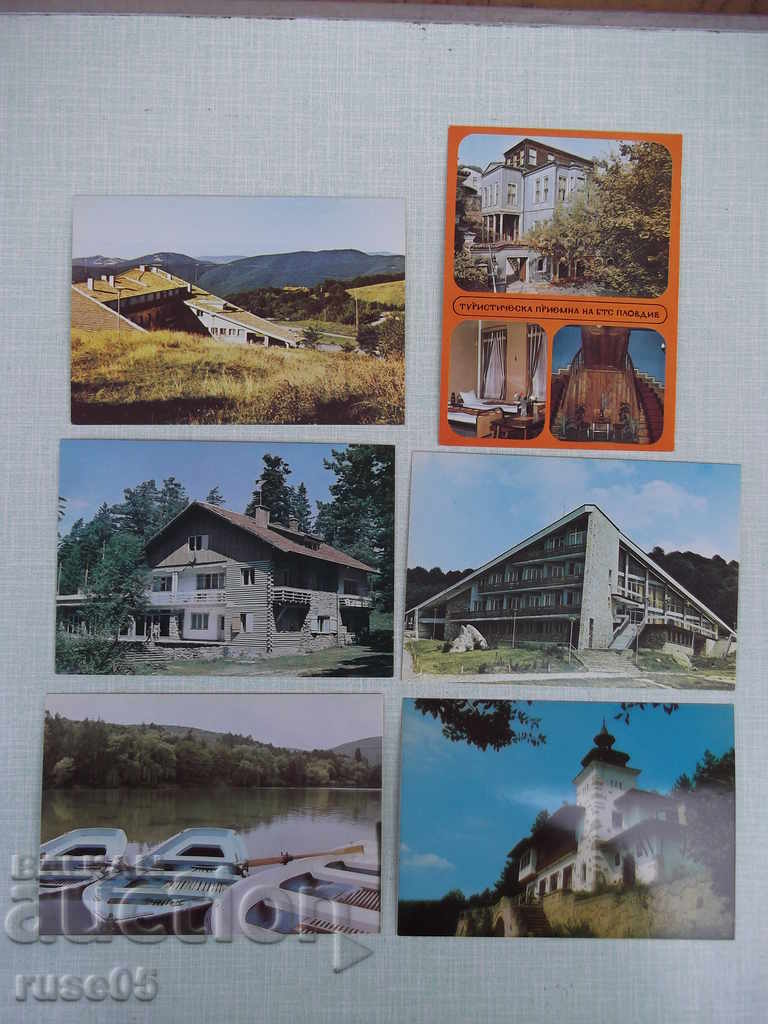 Лот от 6 бр. български картички