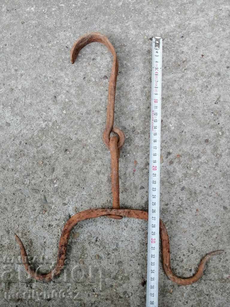Delivery of An old forged scraping hook, double twin Delivery of An old forged scraping hook, double twin