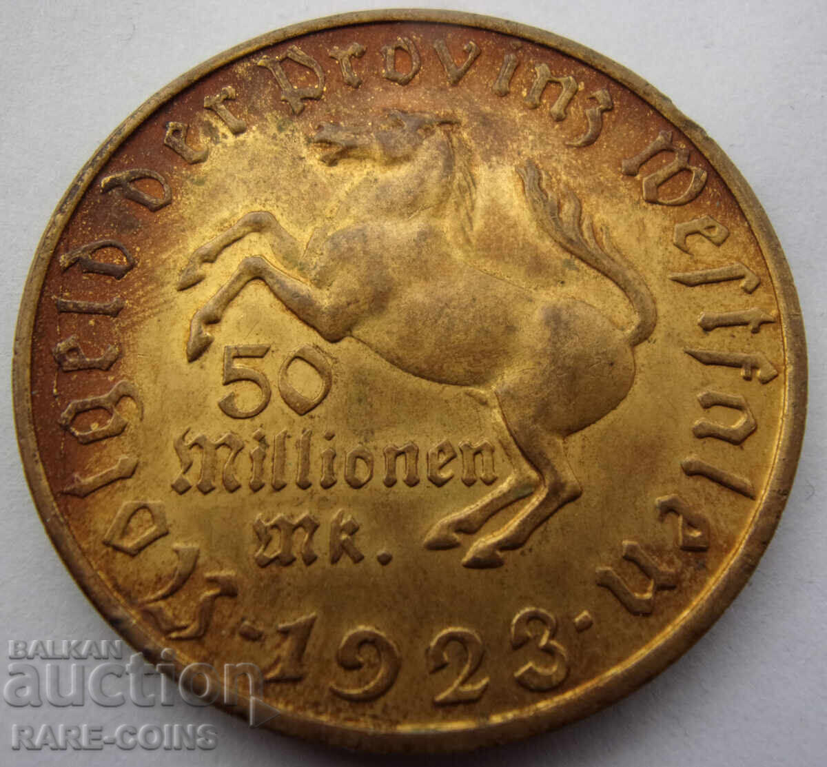 Germania 50 000 000 Mărci 1923 UNC Rare Original