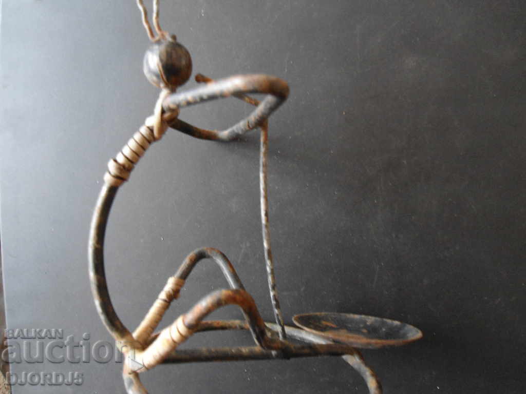 Old metal candlestick, figurine with price 5.00 BGN | € 2.56 Old metal candlestick, figurine with price 5.00 BGN | € 2.56