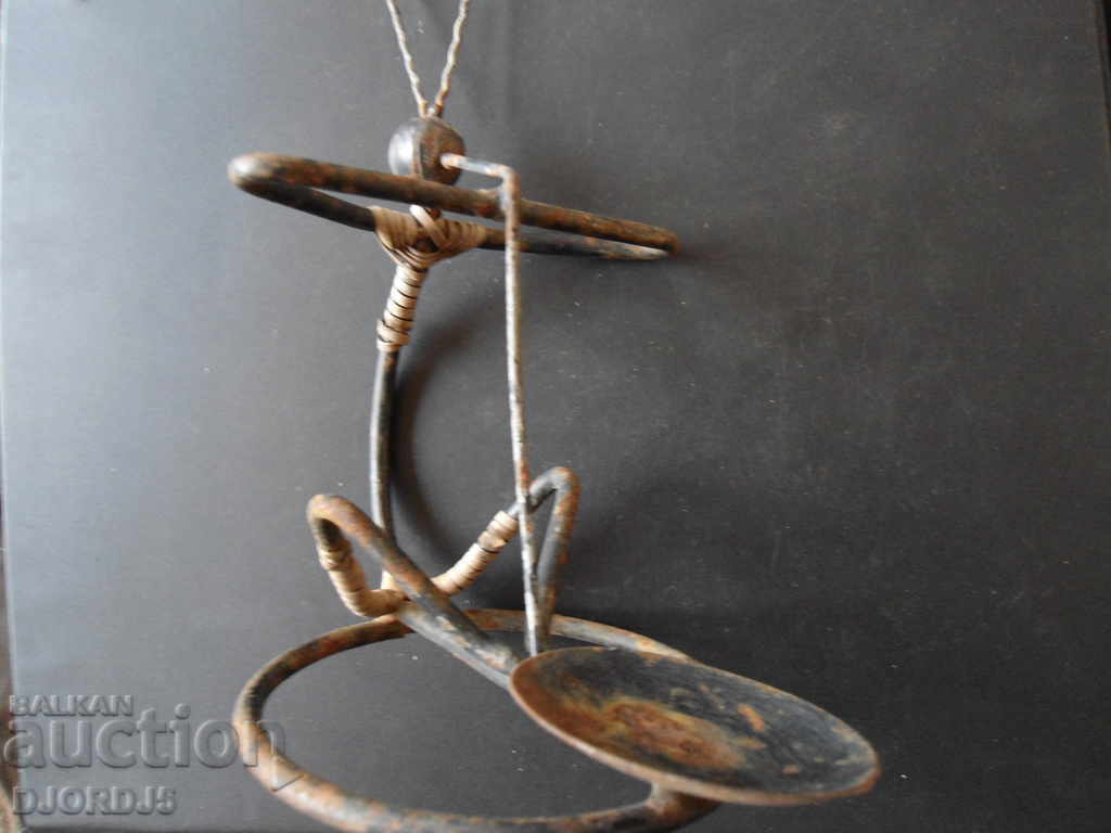 Auction Old metal candlestick, figurine Auction Old metal candlestick, figurine