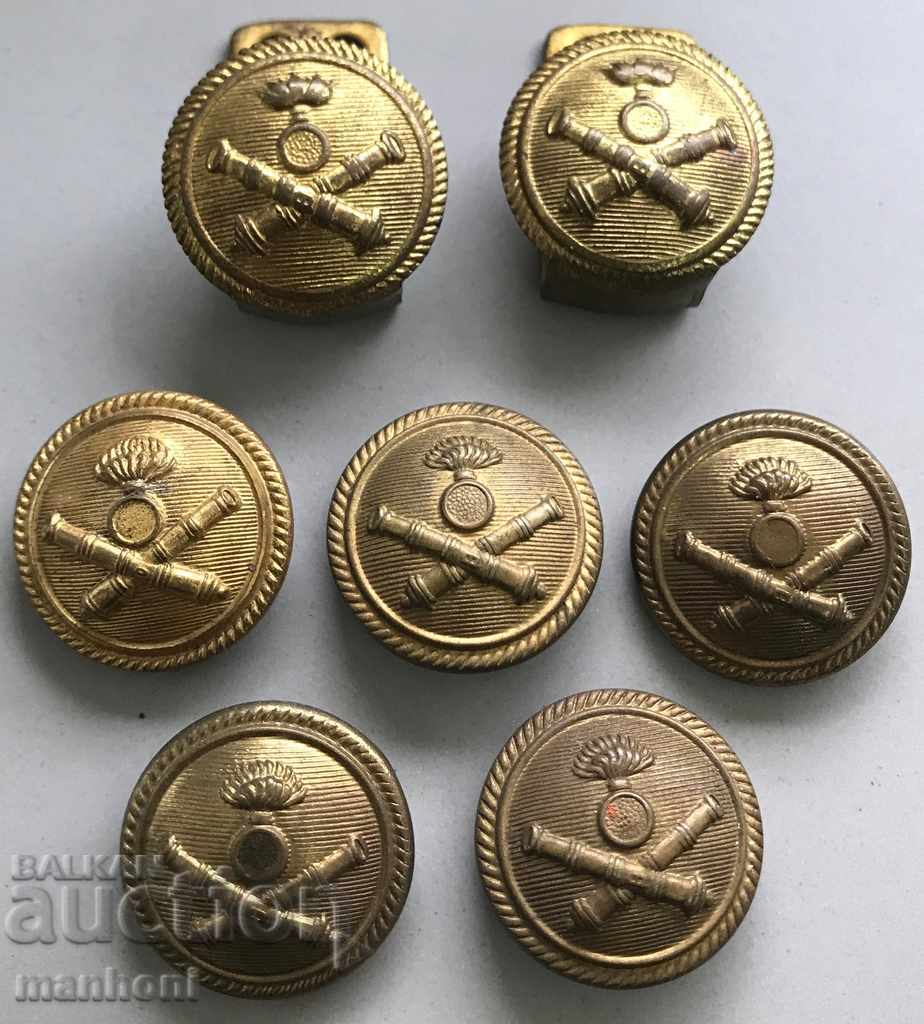 4216 Царство България 6 копчета големи ПСВ Цар Фердинанд