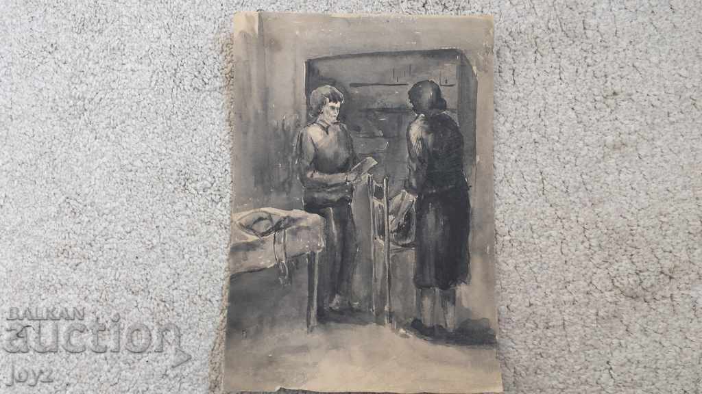 OLD WOMEN'S PAINTING MIXED MACHINE