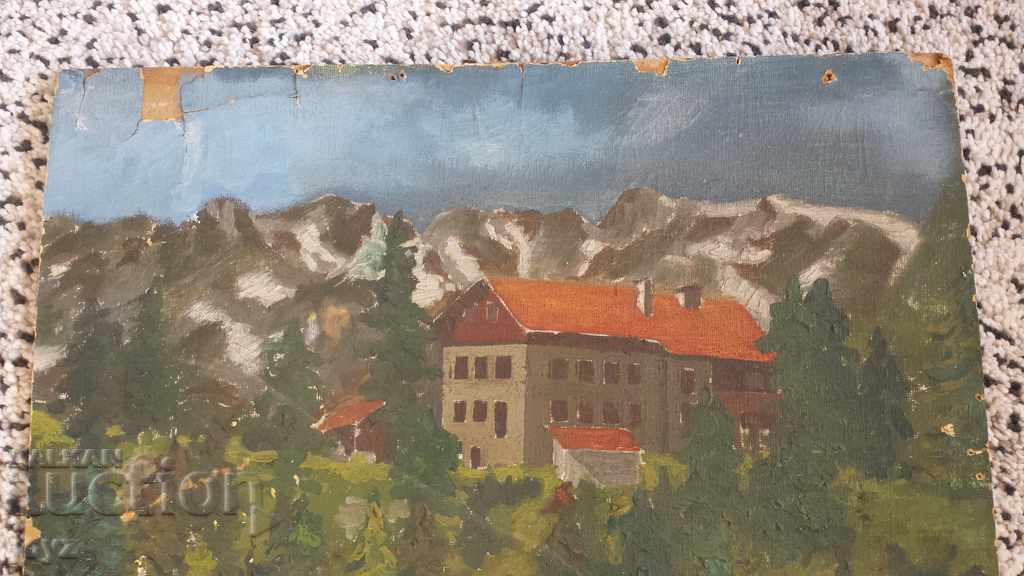 Аукцион СТАРА КАРТИНА ПЕЙЗАЖ ПЛАНИНСКА ХИЖА / МАСЛЕНИ БОИ Аукцион СТАРА КАРТИНА ПЕЙЗАЖ ПЛАНИНСКА ХИЖА / МАСЛЕНИ БОИ