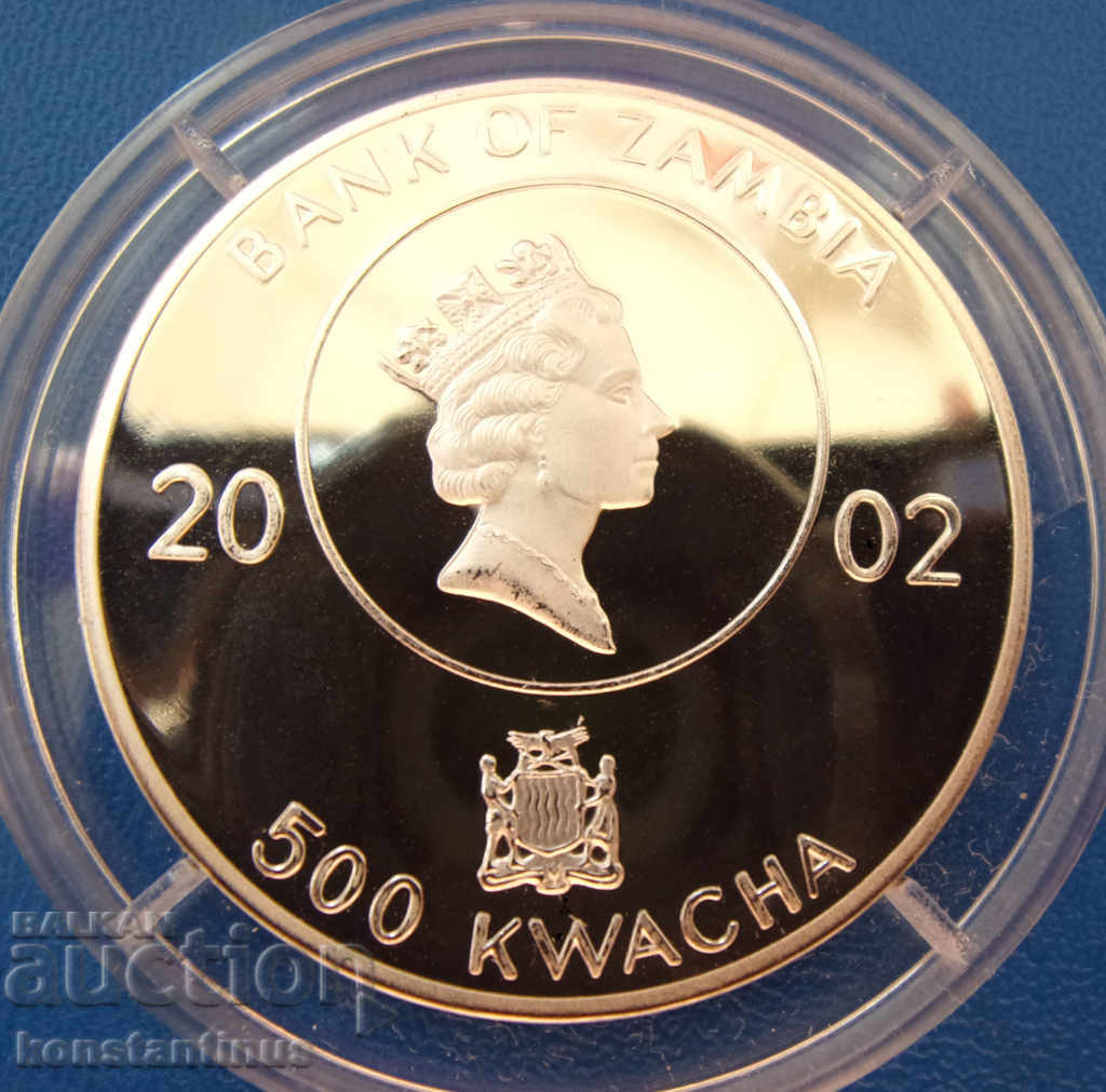 Colony Zambia 500 Kwacha 2002 UNC PROOF Rare