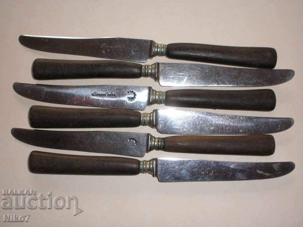 Six old knife-set.
