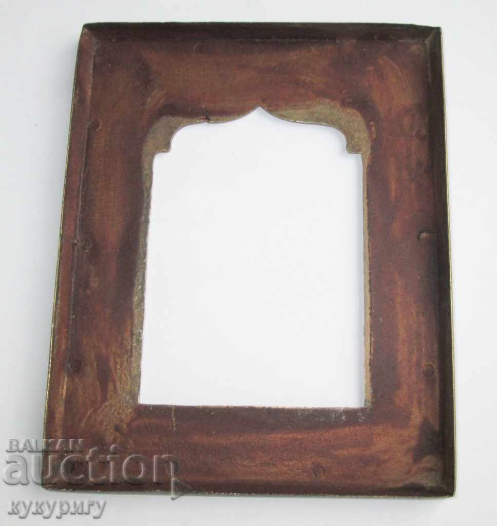 Old solid bronze picture frame with cell enamel - 5 Old solid bronze picture frame with cell enamel - 5