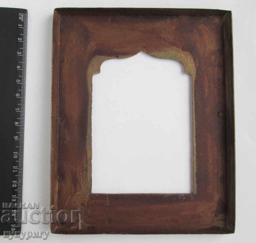 Old solid bronze picture frame with cell enamel - 7 Old solid bronze picture frame with cell enamel - 7