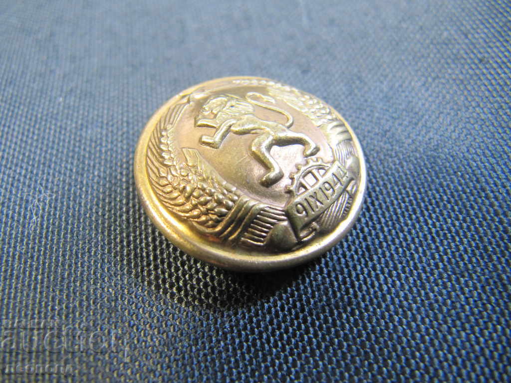 Delivery of Bulgarian Navy Button from Military Uniform, Coat of Arms of the People's Republic of Bulgaria