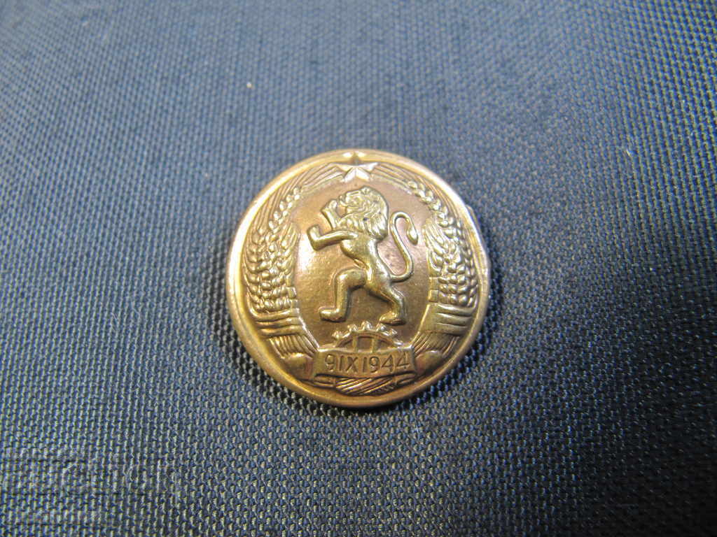 Bulgarian Navy Button from Military Uniform, Coat of Arms of the People's Republic of Bulgaria - 6