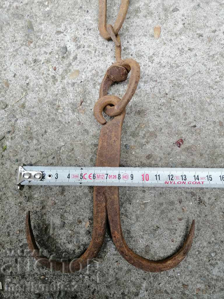 Forged buttock, hook, wrought iron - 6
