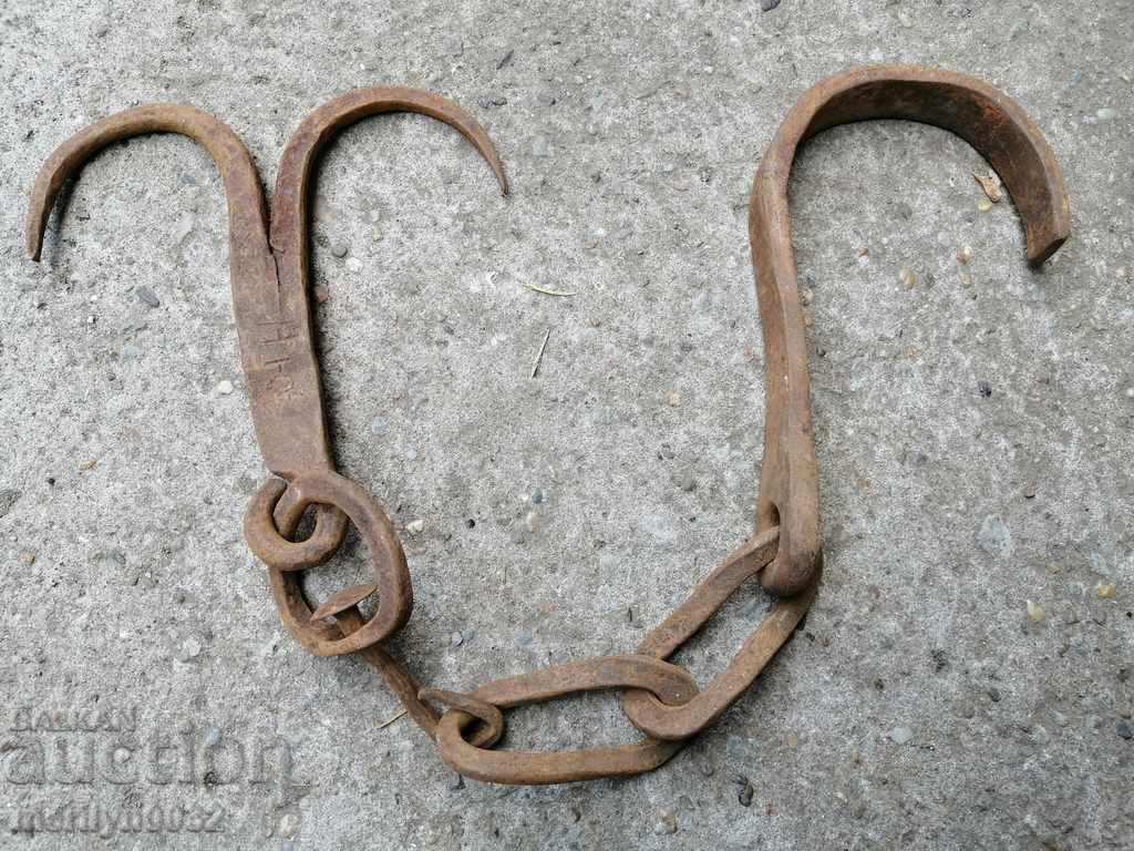 Forged buttock, hook, wrought iron - 7