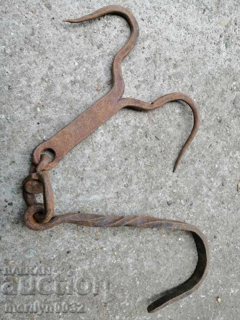 Forged buttock, hook, wrought iron - 6