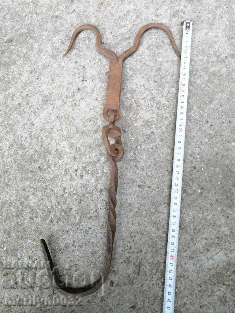 Forged buttock, hook, wrought iron - 7